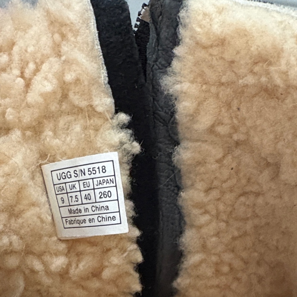 UGG Black Suede Winter Boots - Picture 6 of 8